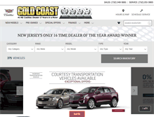 Tablet Screenshot of goldcoastcadillac.com